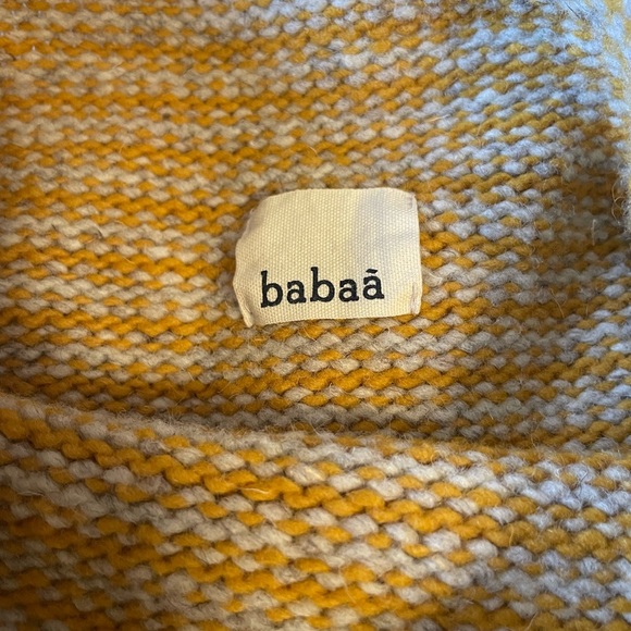 BABAA Jumper No6 In Ochre Striped Wool Sweater Mock Neck Iconic No 6 One Size - Picture 11 of 16